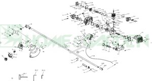 Кронштейн руля триммера sungarden gb25 в сборе поз 7-8 sungarden 600412420