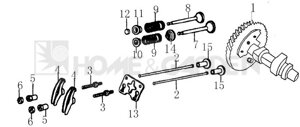 Распредвал zongshen zs168 zs168fb zs168fbe поз1 zongshen 15100lb160000 15100-lb16-0000