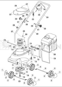 Колпак колеса газонокосилки sungarden 36e поз 1 sungarden sg636e001 sg6-36e-001 с разбора