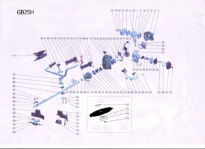 Бак топливный триммера sungarden gb25h поз 46 sg8-gb25h-0046 sg8gb25h0046