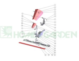 Кожух насадки сенокосилки sungarden gc360 мотоблока sungarden mf360 поз1 sungarden sg1700167008 sg170-01670-08 крыло