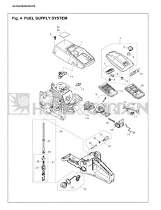 Тяга для бензопилы zenoah komatsu g410avs g455avs поз22 g500 поз22 zenoah komatsu 288082511 2880-82511