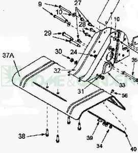 Крыло культиватора bolens bl5061gt поз 37а mtd 7860035a709 786-0035a709 защитный кожух фрез