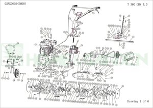 Sg3000010000 блок гайка культиватора sungarden t360ohv7.0 02al0001 02ak0605 поз 54 t395ohv7.0 02av0101 t360 02ak0004