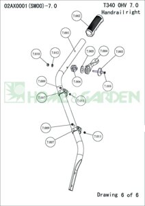 Шайба культиватора sungarden t340ohv7.0 02 ax 0001 поз 7.005 t390ohv7.0 02ay0001 t360ohv7.0 02ak0605 sg9600166008