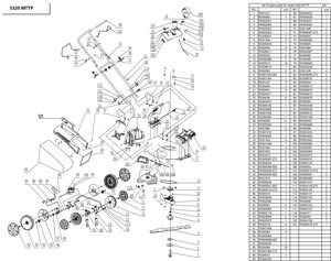 Рукоятка газонокосилки megalux 5320mttp поз 43 верхняя mega rd605039052 rd605039-052 италия