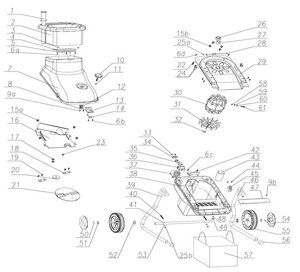 Колесо измельчителя sungarden c214 поз 55 пластик sungarden sg2700030018 sg270-00300-18 с разбора