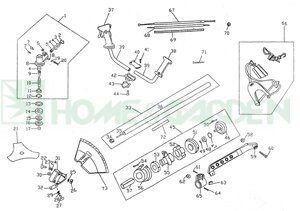 Крепеж кожуха триммера tornado 26bt tornado 34bt mega 25ht mega 35ht sungarden sg8300201133a sg830-02011-33