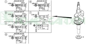 Коленвал honda gcv135 вал коленчатый honda 13310zm1600 13310-zm1-600