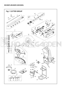 Трос газа триммера zenoah komatsu bk3500fl bk4500fl bk5300dl с выключателем zenoah komatsu 617812230 6178-12230