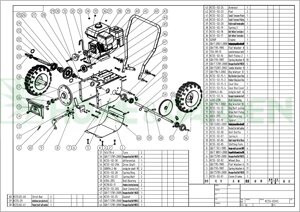 Шкив снегоуборщика sungarden stg6570le st6562s st6562es st55002s st5556s привода шнека ведущий поз 31 kc550216