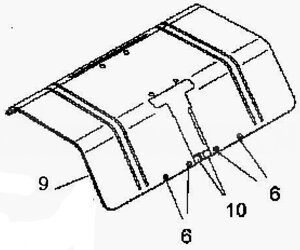 Крыло культиватора mtd t330 tbt330 поз 9 mtd 7860043a638 786-0043a638 986-0043a638 9860043a638 кожух фрез культиватора