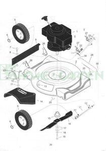 Крепление оси газонокосилки sungarden sd504 08ac0003 поз 27 задней оси колес sungarden sg2500056015 sg250-00560-15