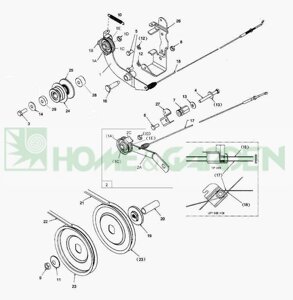 Ограничитель ремня культиватора sungarden t390 t390r 02ag0004 поз 01в заднего хода sungarden sg1700081003 sg170-00810-03