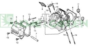 Крышка цилиндра loncin g160f 4лс поз5 loncin 102230144 102230-144