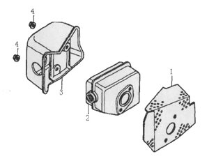 Глушитель zongshen 1p64fc sumec 1p64fc zongshen 18001Q0070000 18001-Q007-0000 поз 2 культиватора Лидер