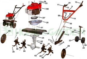 Крепление рукоятки культиватора tornado t145 t155 поз 55 нижнее sungarden sg1700203020r sg170-02030-20-r