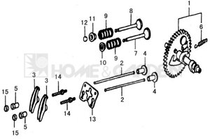 Распредвал haote egh168e01 eg-h168-e01 распредвал haote7.0hp поз1 культиватора sungarden t345ohv7.0 t360ohv7.0