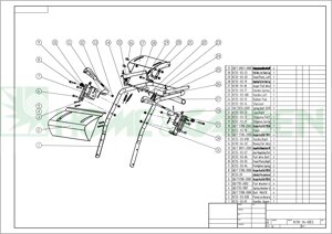 Рычаг снегоотбрасывателя снегоуборщика sungarden st1129est st1329es st9029es est st6562s es поворота желоба поз 12