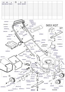 Деталировка s04633 5653xqt megalux газонокосилка бензиновая самоходная италия