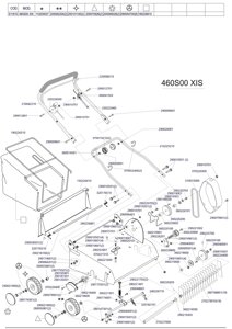 Деталировка 460s00xis mega вертикутер бензиновый s11810 италия