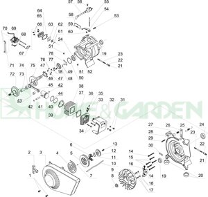 Маховик haote ht1e45fb009 ht1e45fb-009 для генератора stolzer ht950b 20aa0001 поз9