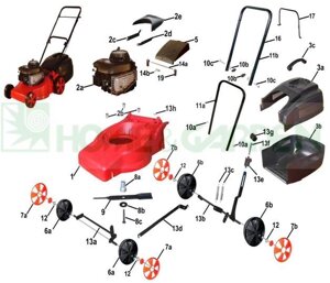 Sg9m42b027 тяга регулятора высоты для газонокосилки sungarden m42b поз13d sg9-m42b-027