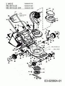 Крышка мотора газонокосилки yardman ym1316e верхняя поз 8 cp03210305