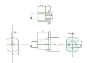 Адаптер ножа mega 5110 22мм адаптер ножа mega ступица ножа mega для несамоходной газонокосилки mega 5110xas 5110rts