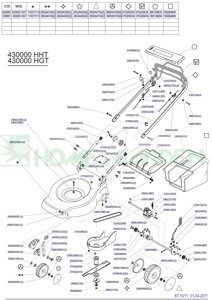 Деталировка s30650 430000 hgt megapro газонокосилка бензиновая самоходная италия