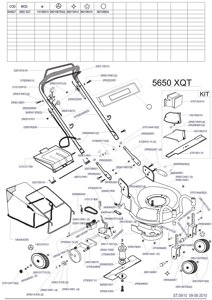 Деталировка s04627 5650xqt megapro газонокосилка бензиновая самоходная италия