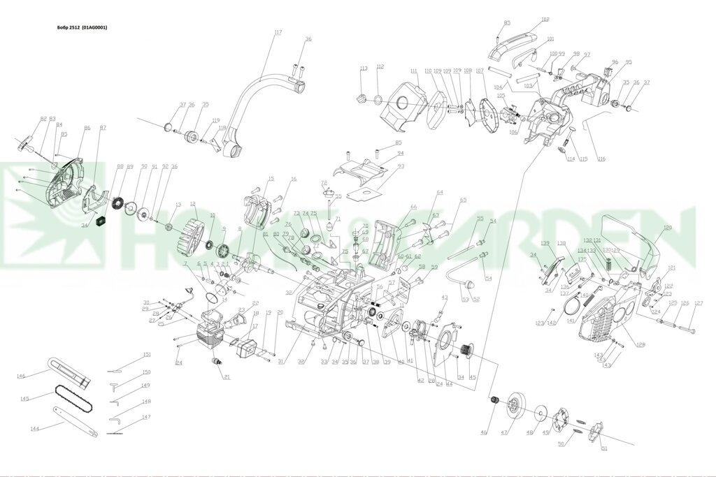 Подшипник для бензопилы бобр 2512 01ag0001 поз 2 megcs2500002 me-gcs2500-002 от компании ООО ГенХольм - фото 1