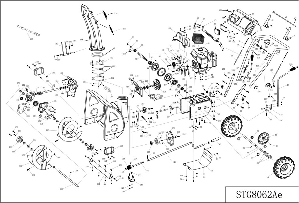 Подшипник шнека снегоуборщика sungarden stg8062ae п 141  sungarden sg10stg8062ae0140 sg10-stg8062ae-0140 от компании ООО ГенХольм - фото 1