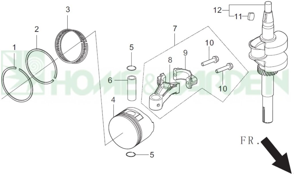 Поршневое кольцо rato 13210z0101100000 13210-z010110-0000 rato 5,5 mega lamborghini lm610 hgm6r поз 3 набор от компании ООО ГенХольм - фото 1