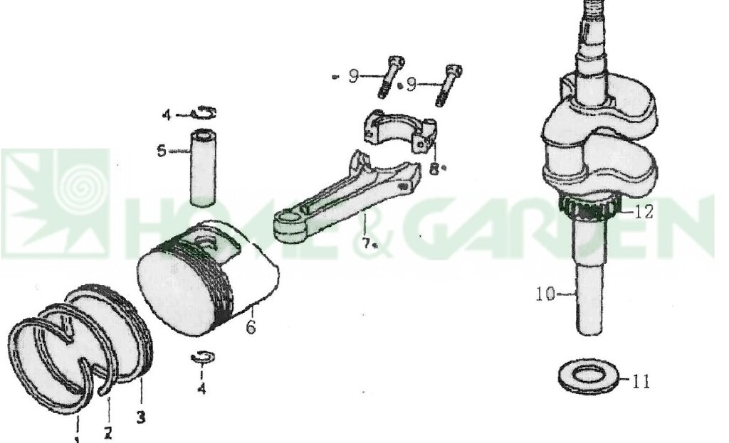 Поршневое кольцо zongshen zs1p64fc zongshen 13103q0070000 13103-q007-0000 sumec 1p64fc культиватор Лидер поз2 первое от компании ООО ГенХольм - фото 1