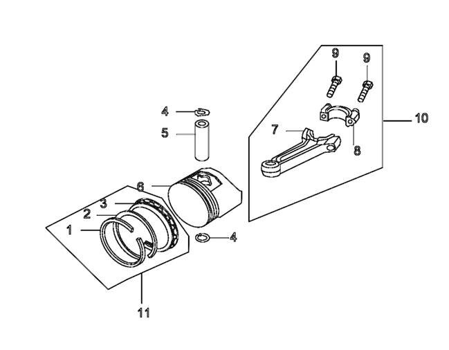 Поршневой палец sungarden hgm 5.0 поз5 zongshen 13102ib840000 13102-ib84-0000 от компании ООО ГенХольм - фото 1