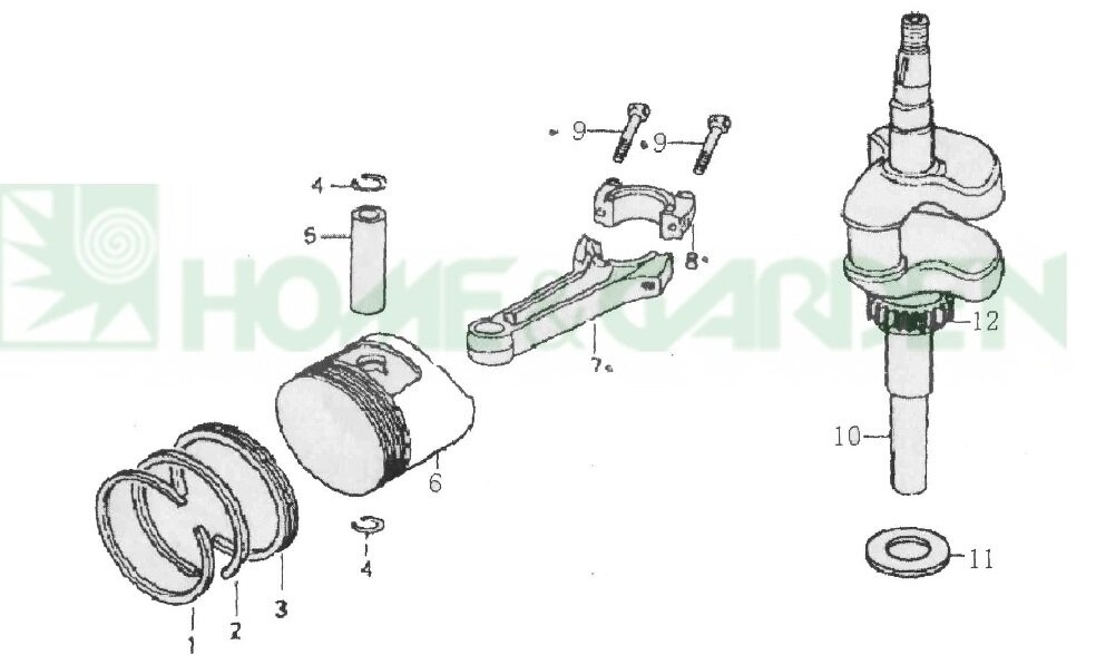 Поршневой палец zongshen zs1p64fс поз5 zongshen 13105q0070000 13105-q007-0000 от компании ООО ГенХольм - фото 1