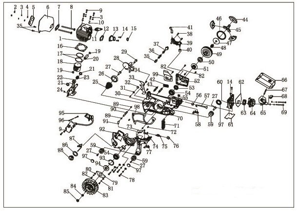 Пружина бензопилы бобр 4518 01ad0001 бобр 5020 01ae001 поз 25 yd450000-4 yd4500004 от компании ООО ГенХольм - фото 1