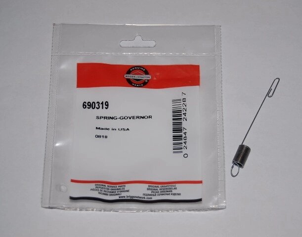 Пружина briggs&stratton 690319 263044 пружина регулятора оборотов двигателя briggs&stratton 11c602 110602 12e702 111602 от компании ООО ГенХольм - фото 1