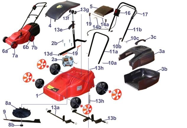 Пружина дефлектора газонокосилки sungarden 1033e sungarden m3512e п 14b sg4100019020 sg410-00190-20 от компании ООО ГенХольм - фото 1