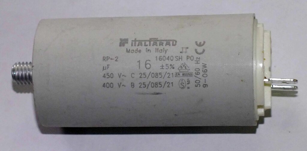 Пусковой конденсатор 16мкф конденсатор mtd a02017 FV-A02017 конденсатор для газонокосилки mtd opti3812 3813e 34-11e от компании ООО ГенХольм - фото 1