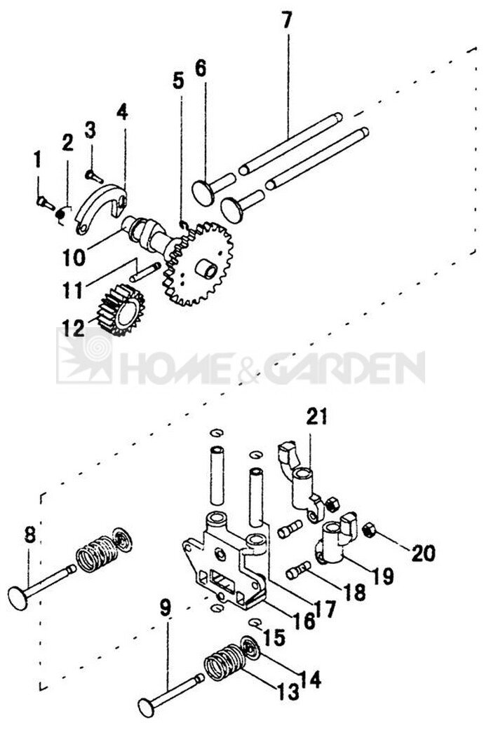 Распредвал haote eght152d10 eg-ht152-d10 поз10 распредвал haote 3.0hp распредвал sungarden культиватора t35 02ad0201 от компании ООО ГенХольм - фото 1