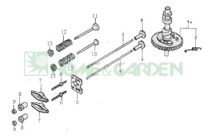 Распредвал zongshen zs1p64fc распредвал zongshen 15100Q0070000  15100-Q007-0000 культиватор Лидер поз1 распредвал sumec от компании ООО ГенХольм - фото 1