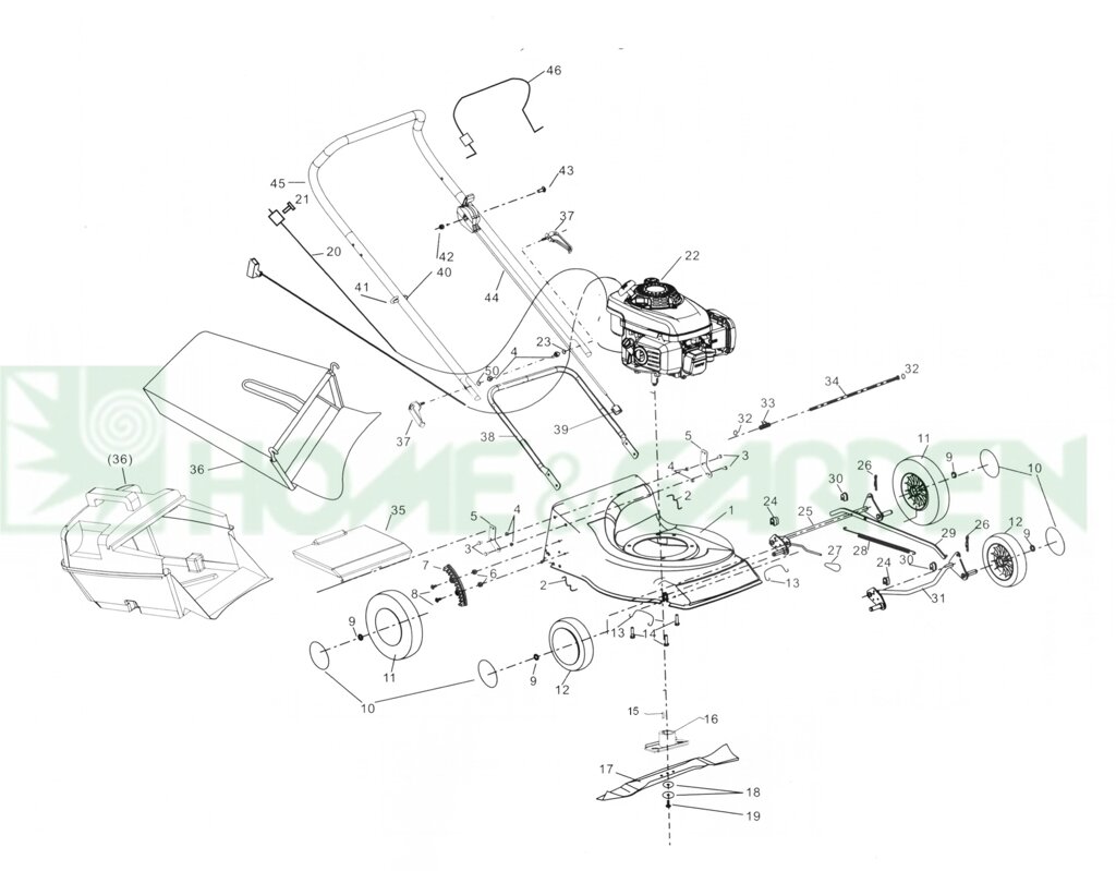 Регулятор высоты газонокосилки sungarden rd464 поз7 sungarden sg2500004015 sg250-00040-15 от компании ООО ГенХольм - фото 1