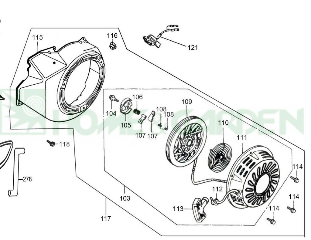 Реле loncin g340f 11лс loncin lc188f121 lc188f-121 для снегоуборщика мотоблока поз 121 от компании ООО ГенХольм - фото 1