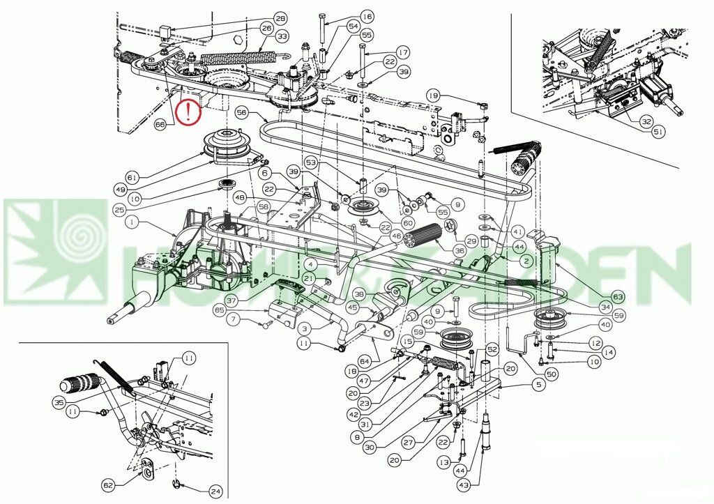 Ремень mtd 75404171 754-04171 954-04171 efco 95404171 ремень yardman ремень хода трактора усиленный oem rt12-15494 от компании ООО ГенХольм - фото 1