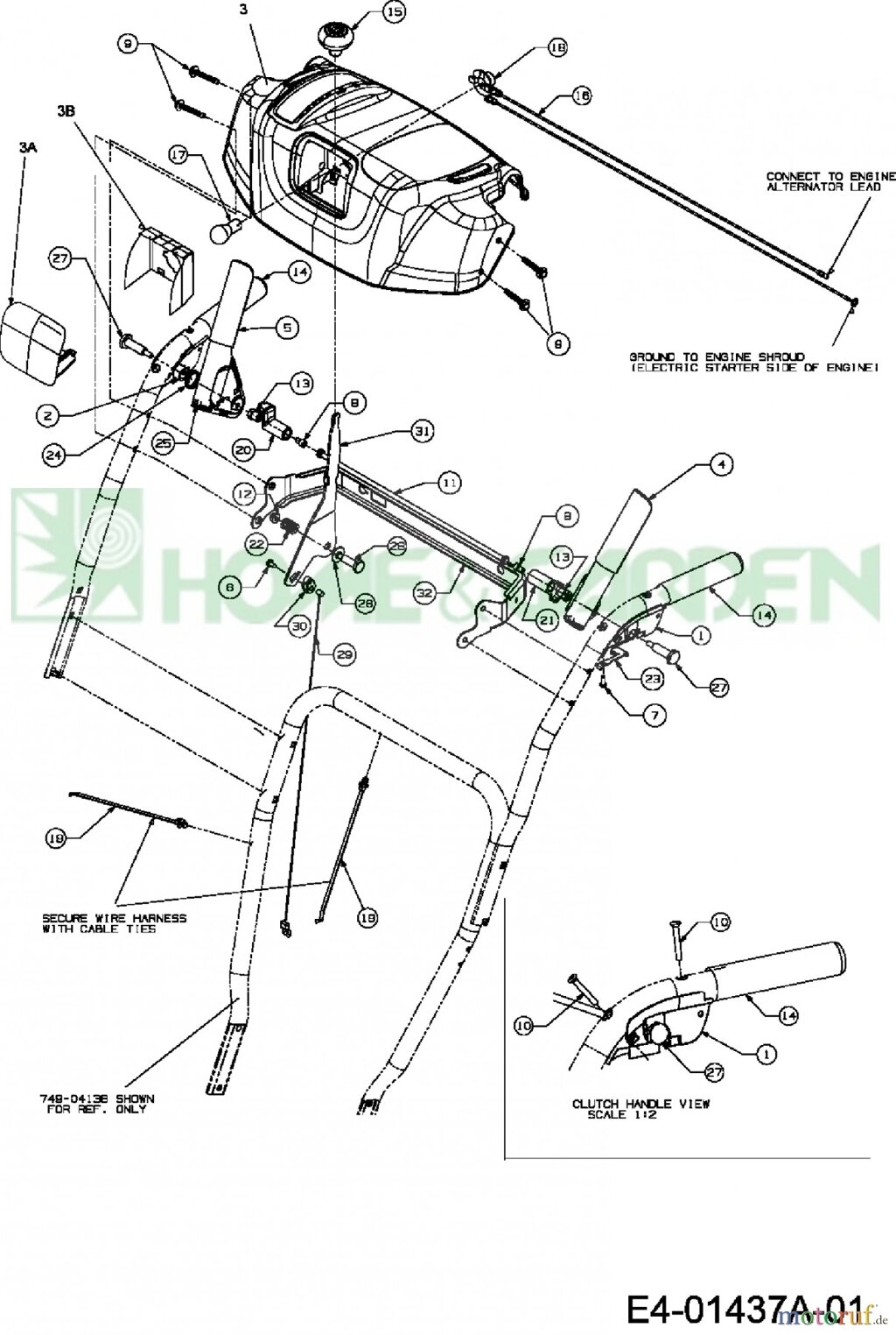 Рукоятка газа снегоуборщика mtd 611d e640f e660 mtd 68404105a 684-04105a поз4 от компании ООО ГенХольм - фото 1