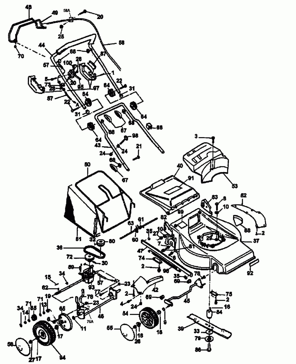 Рукоятка газонокосилки mtd sx57pro 5548blre 5548blr поз 43 нижняя cp050033 от компании ООО ГенХольм - фото 1