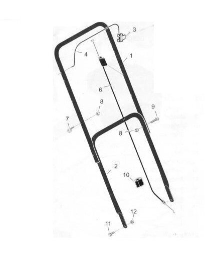 Рукоятка газонокосилки sungarden sd504 поз 1 верхняя sg2500059015 sg250-00590-15 от компании ООО ГенХольм - фото 1