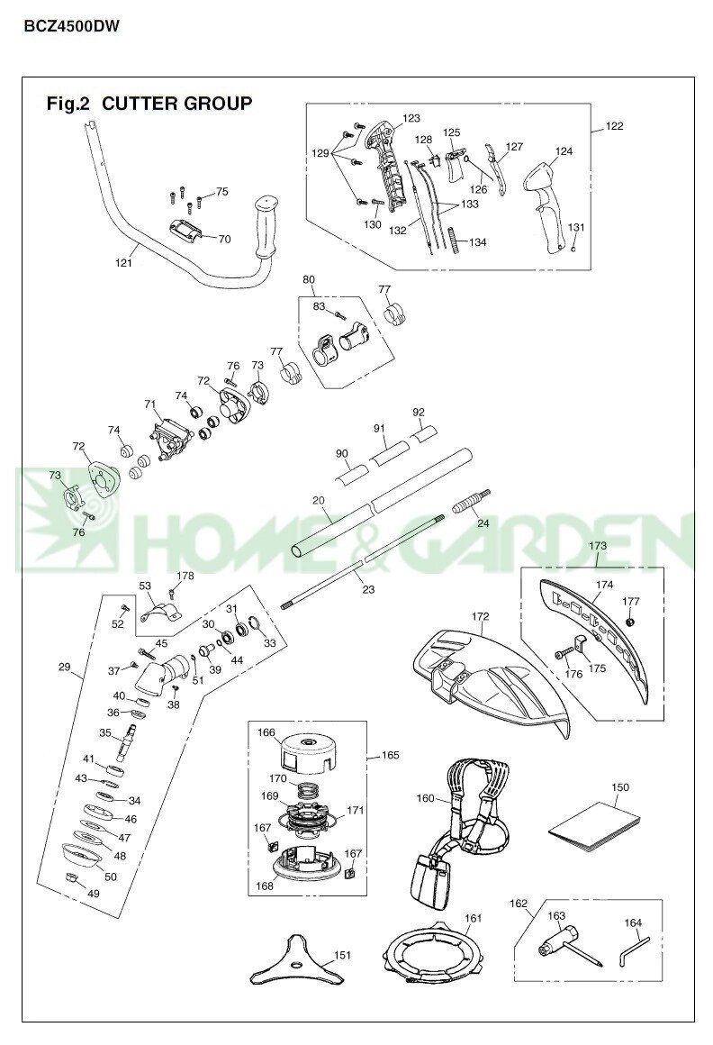 Рукоятка триммера zenoah komatsu bcz4500dw bcz4500cl bcz5000dw bcz5000cl поз 121 zenoah komatsu 848jl03212 848jl-03212 от компании ООО ГенХольм - фото 1